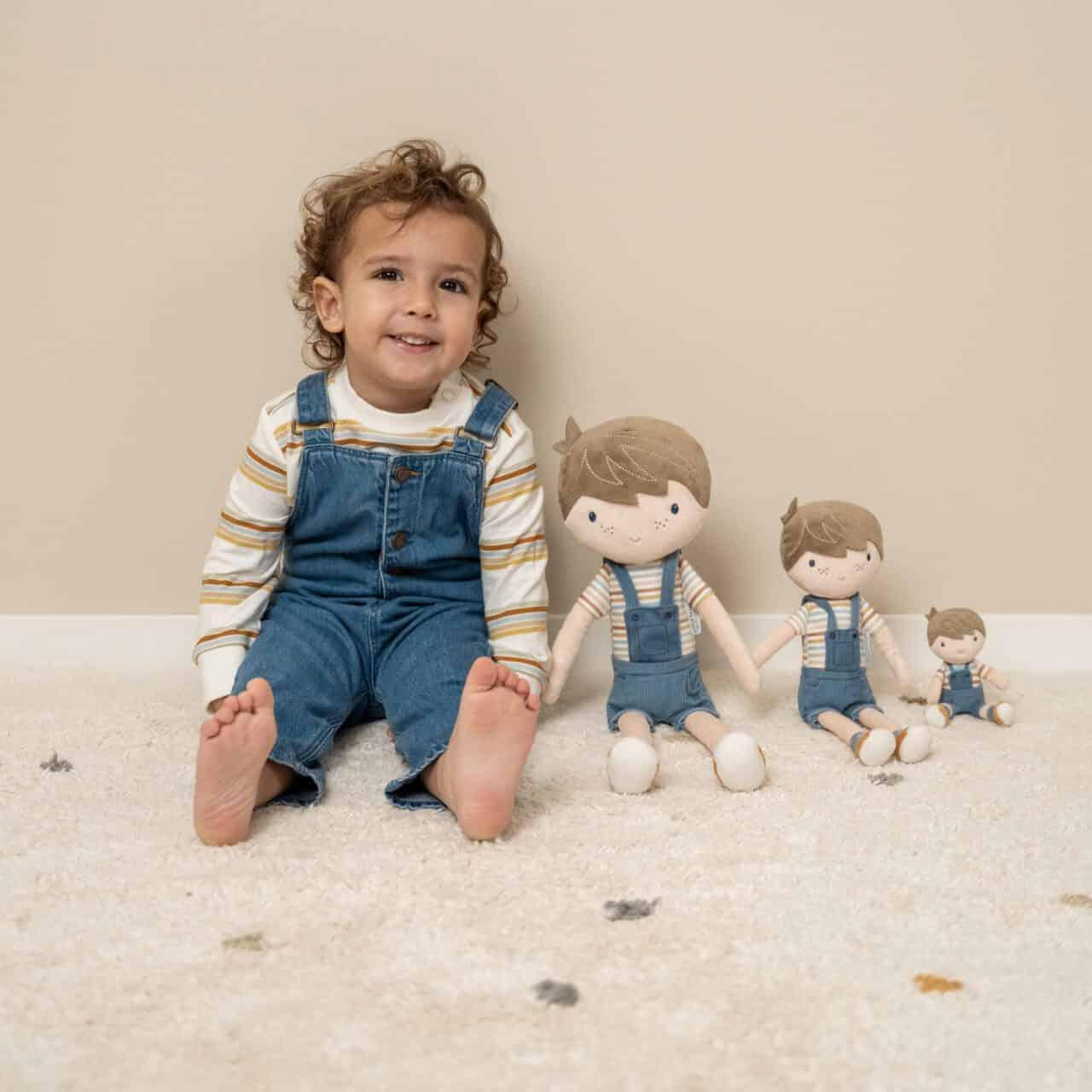 Boneco de pano Jim - 50cm - Vintage Sripes | Little Dutch - Mini-Me - Baby & Kids Store