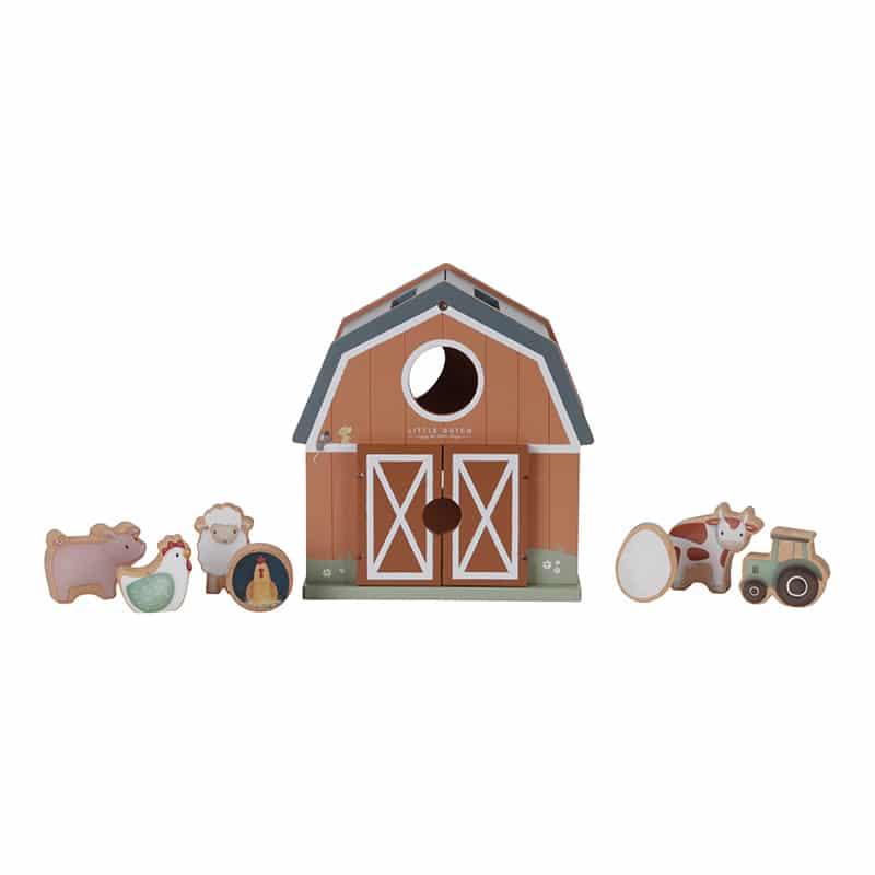 Cubo de Encaixe de formas – Little Farm | Little Dutch - Mini-Me - Baby & Kids Store