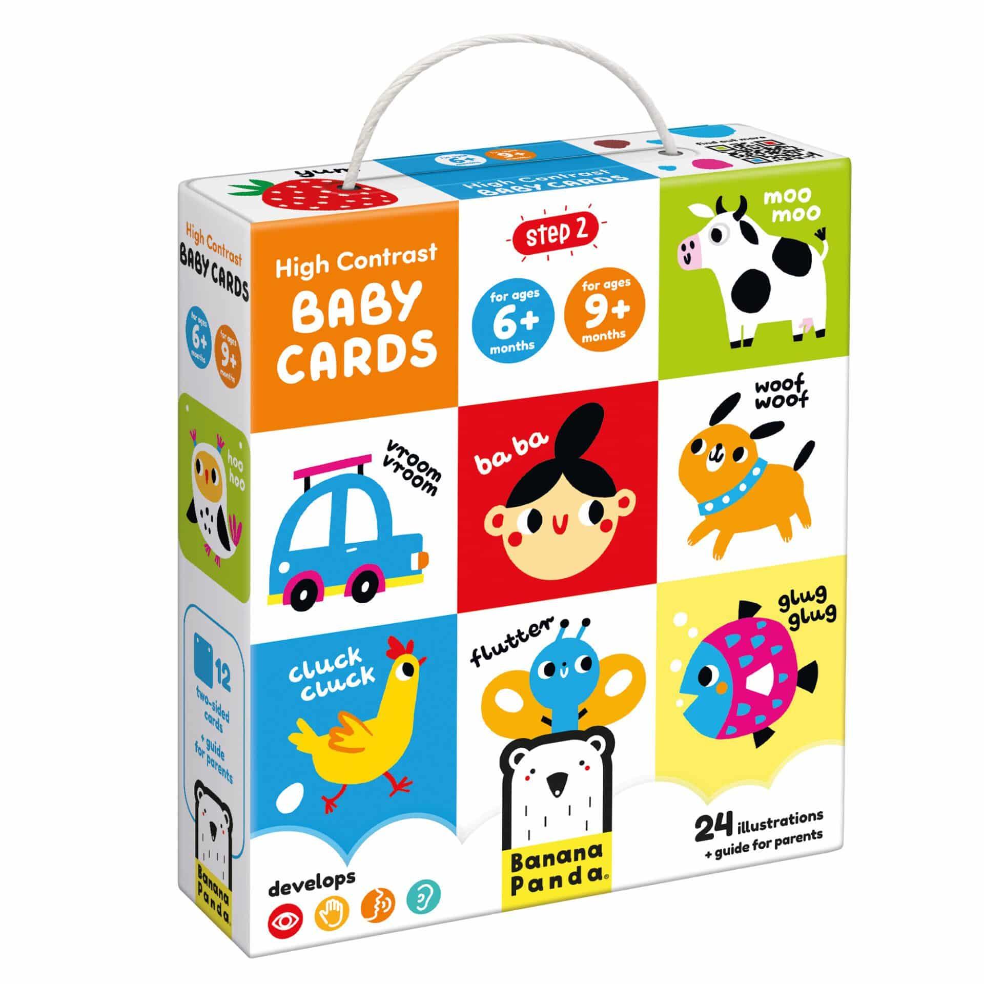 Cartas de Alto Contraste para Bebés +6m/ +9m | Banana Panda - Mini-Me - Baby & Kids Store