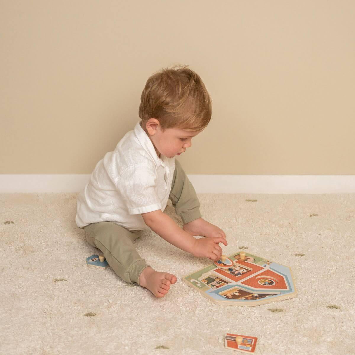 Puzzle de Encaixe em madeira - Little Farm | Little Dutch - Mini-Me - Baby & Kids Store