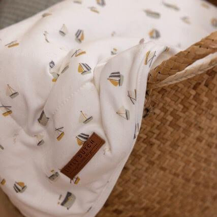 Toalha de banho com capuz "Sailors Bay White" | Little Dutch - Mini-Me - Baby & Kids Store