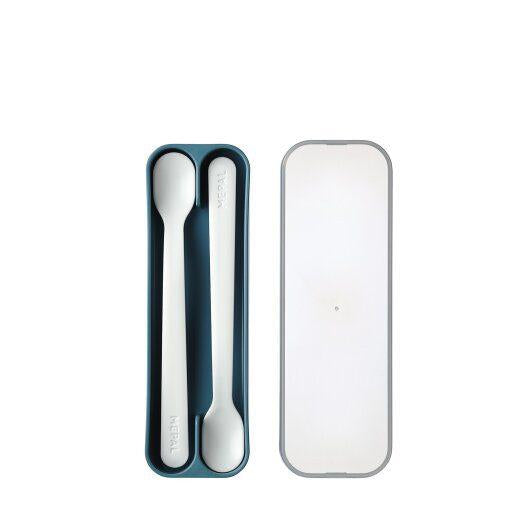 Set de 2 Colheres de Bebé Longas Mio Azul | Little Dutch - Mini-Me - Baby & Kids Store