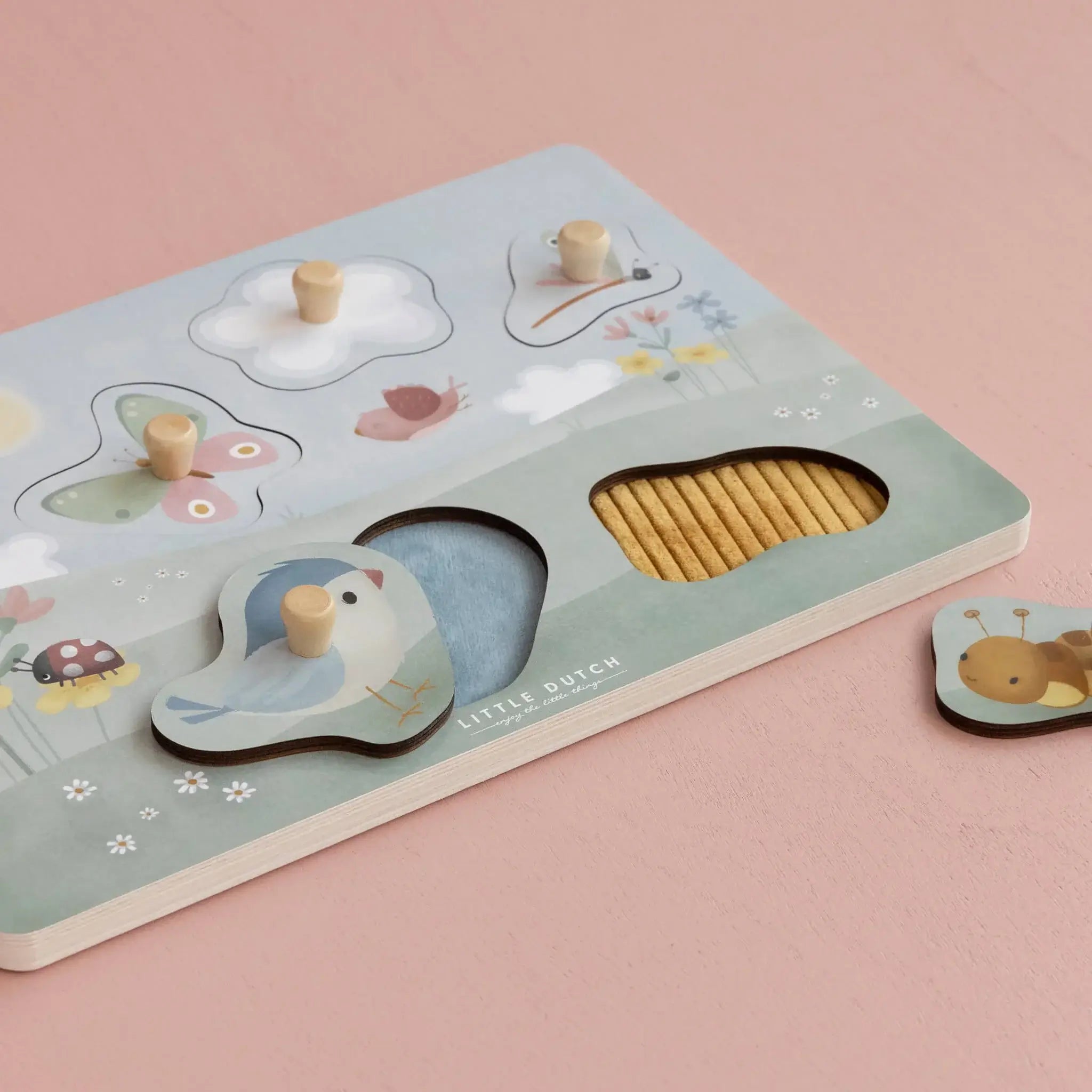 Puzzle de Encaixe em madeira - Flowers & Butterflies | Little Dutch - Mini-Me - Baby & Kids Store