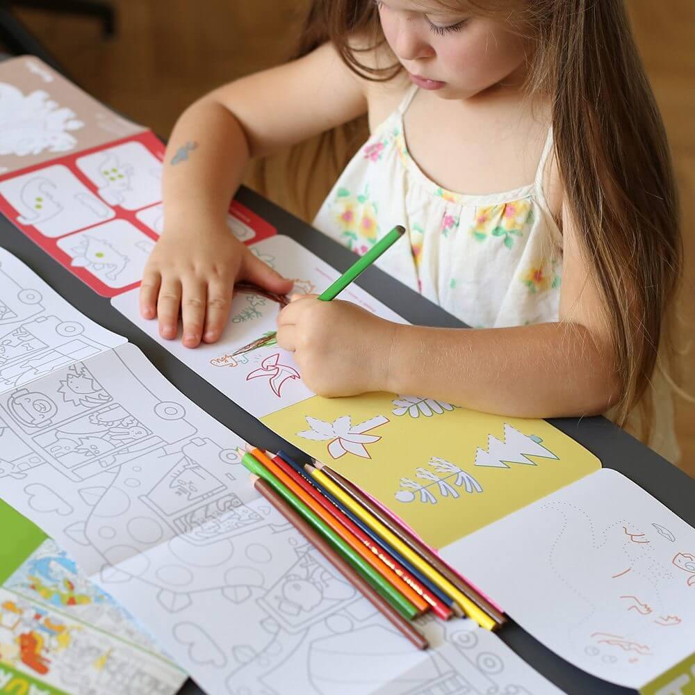 Livro de Colorir Looongo – Dinossauros | Banana Panda - Mini-Me - Baby & Kids Store
