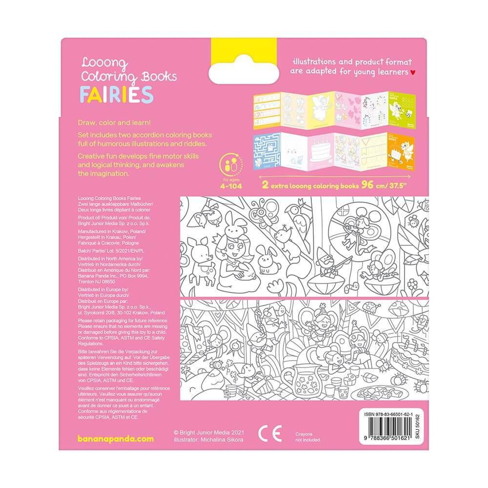 Livro de Colorir Looongo – Fadas | Banana Panda - Mini-Me - Baby & Kids Store