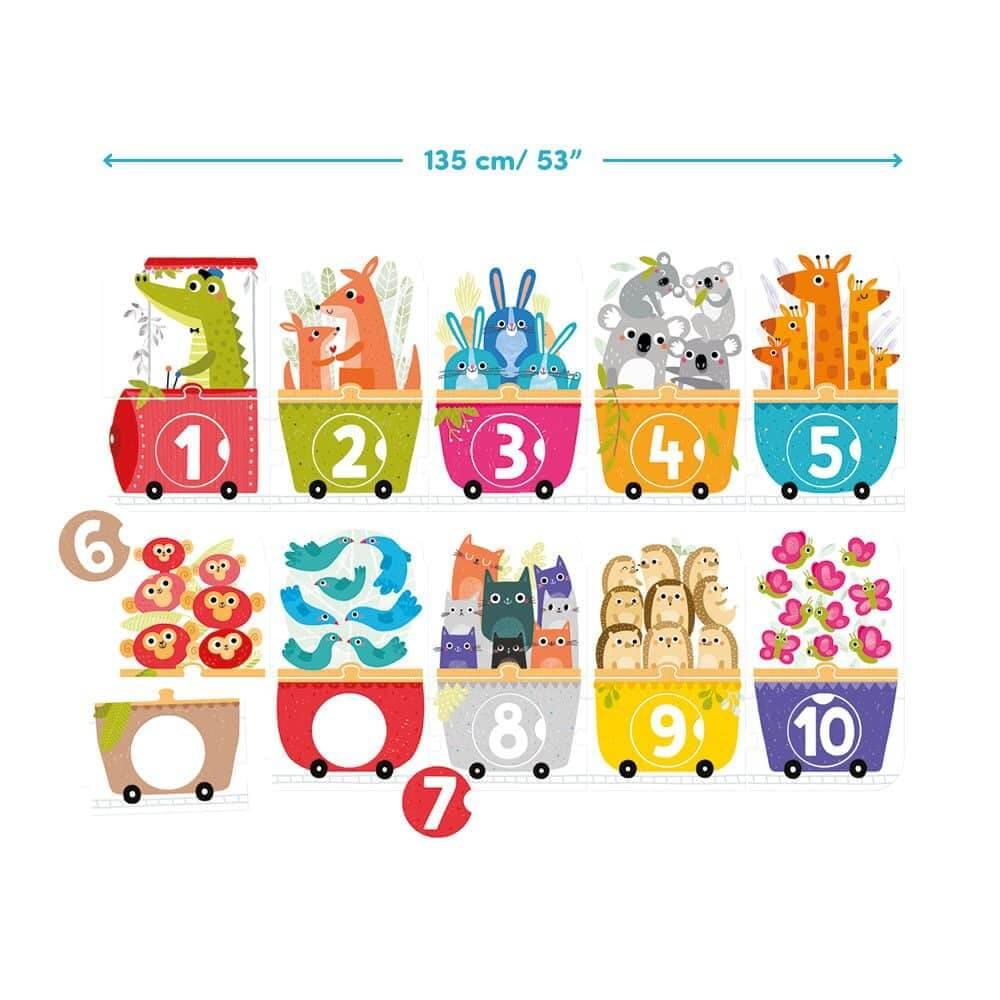 Puzzle de correspondência - Comboio com números | Banana Panda - Mini-Me - Baby & Kids Store
