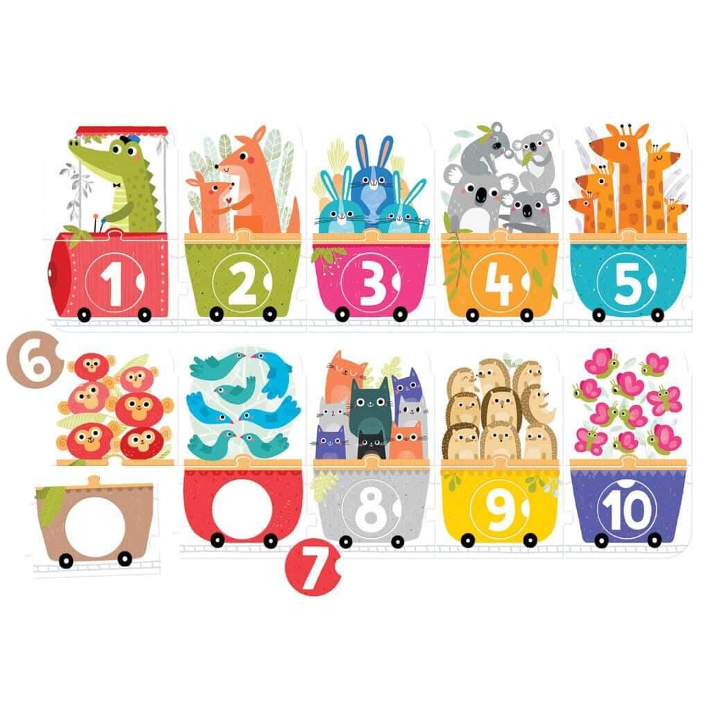 Puzzle de correspondência - Comboio com números | Banana Panda - Mini-Me - Baby & Kids Store