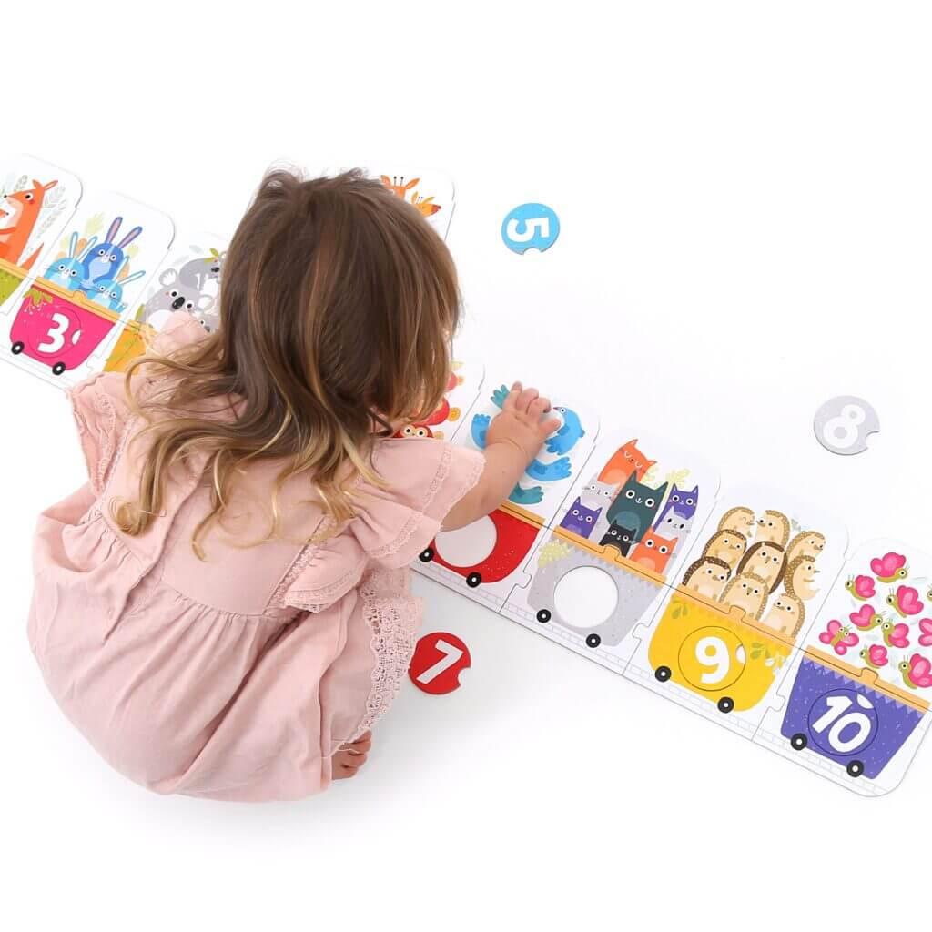 Puzzle de correspondência - Comboio com números | Banana Panda - Mini-Me - Baby & Kids Store