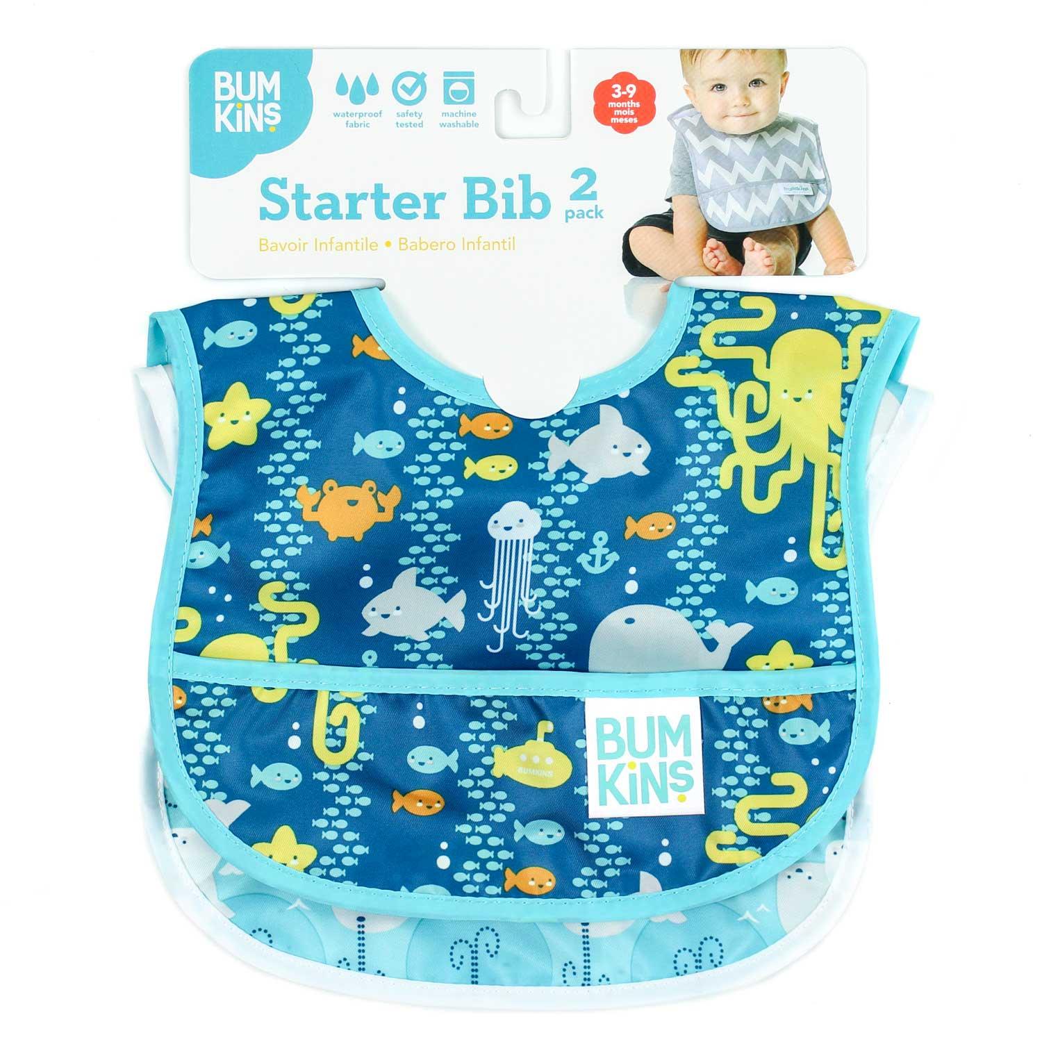 Pack 2 Babetes starter Oceano 3-9m | Bumkins - Mini-Me - Baby & Kids Store