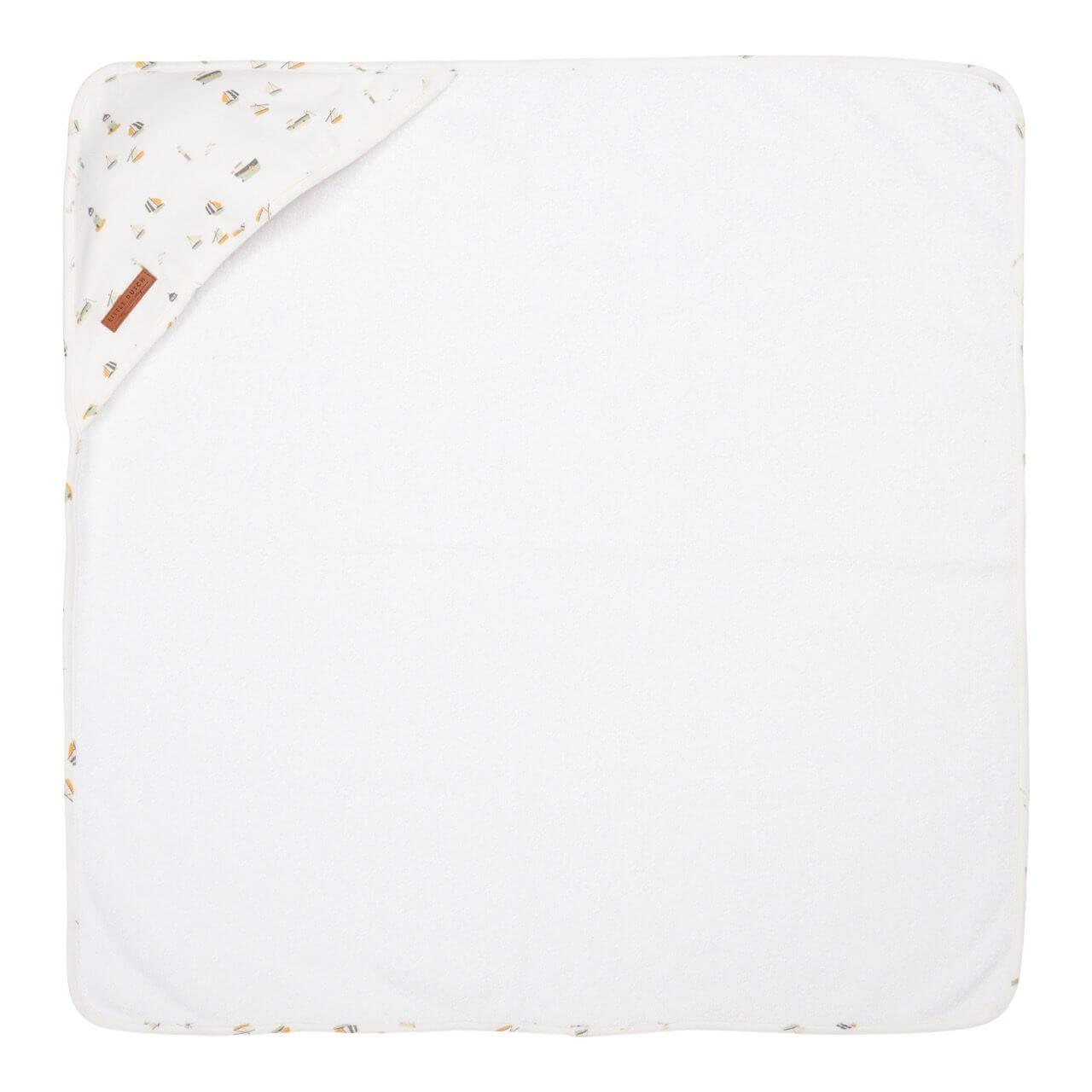 Toalha de banho com capuz "Sailors Bay White" | Little Dutch - Mini-Me - Baby & Kids Store