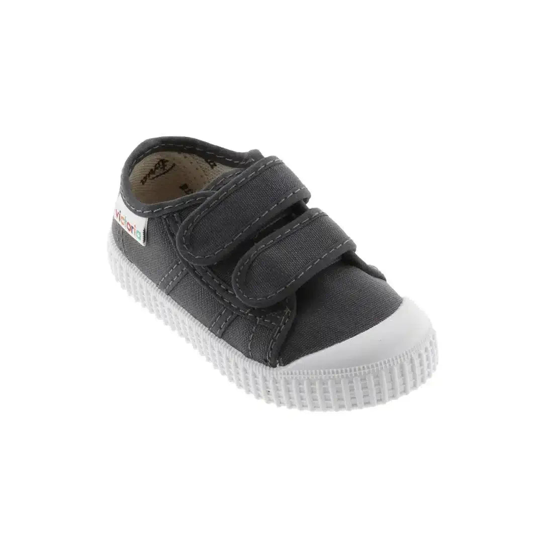 Sapatilhas Victoria com Velcro - Antracite - Mini-Me - Baby & Kids Store