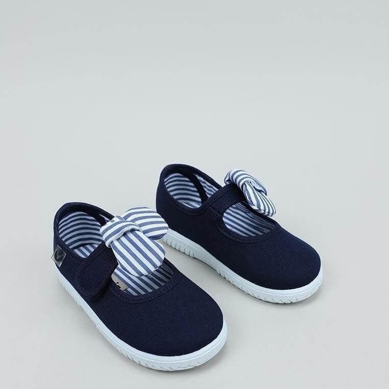 Victoria Sapato de Laço - Marinho - tamanho 18 - Mini-Me - Baby & Kids Store