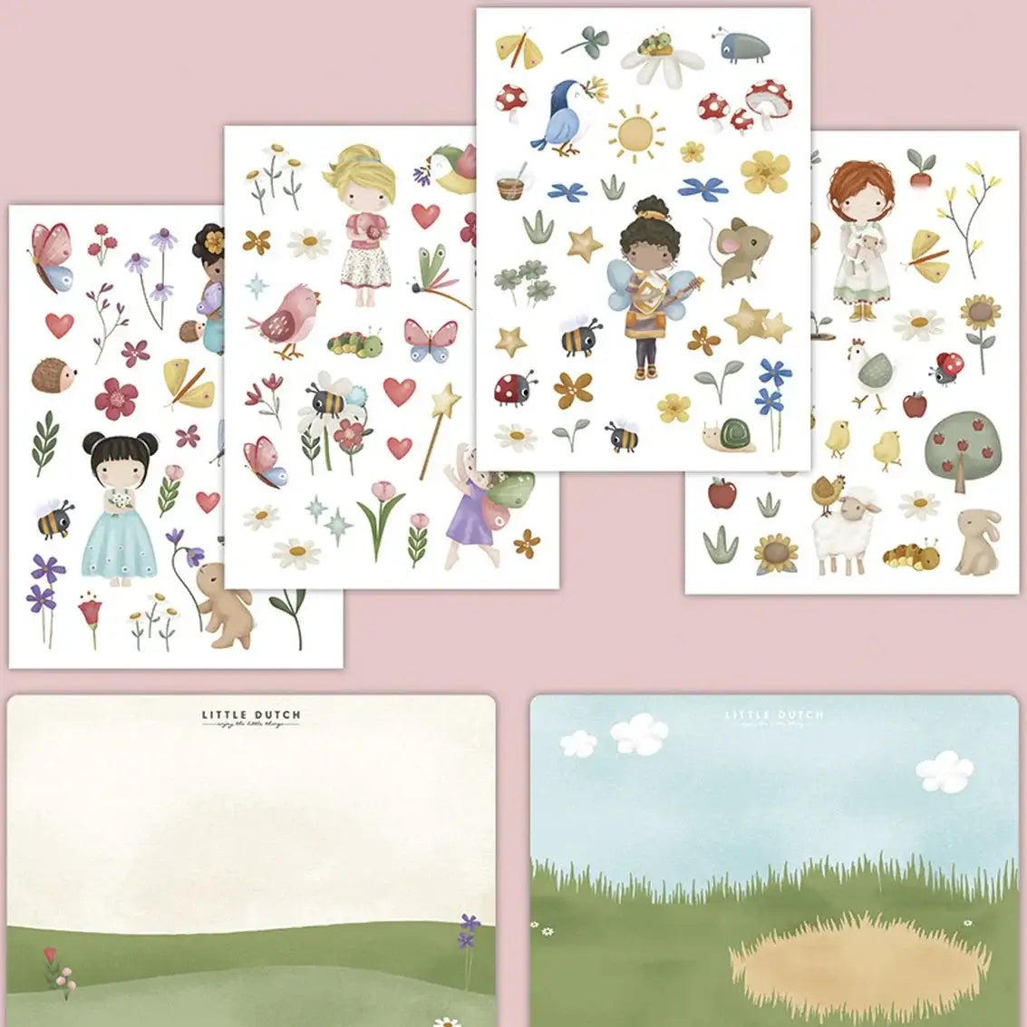 Autocolantes de janela Rosa & Friends | Little Dutch - Mini-Me - Baby & Kids Store