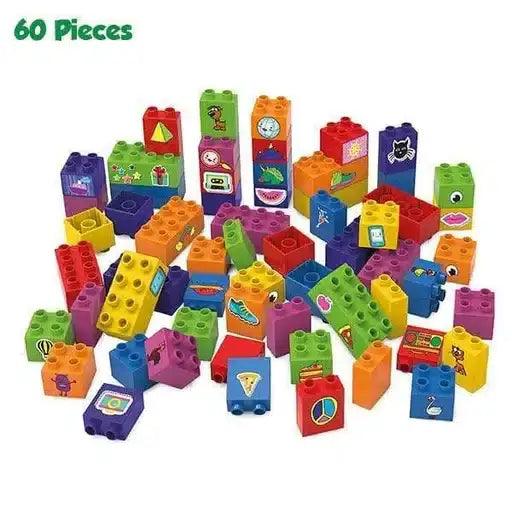 Blocos de Construção ecológicos - 60 peças | Biobuddi - Mini-Me - Baby & Kids Store