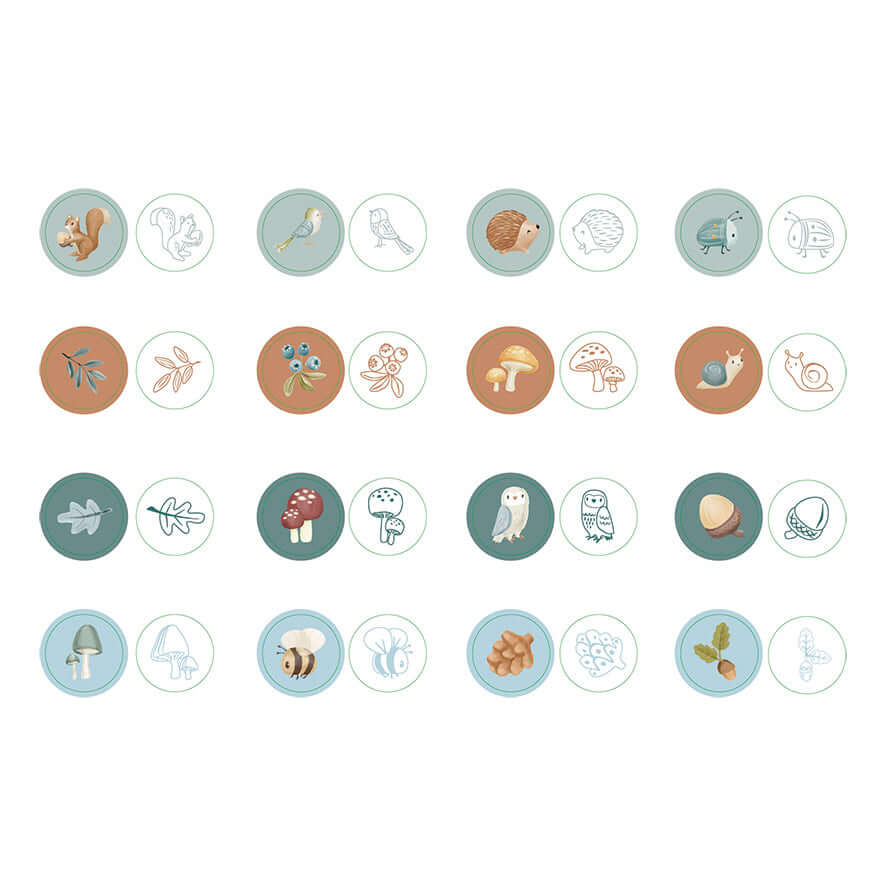 Conjunto de Carimbos Forest Friends - Little Dutch - Mini-Me - Baby & Kids Store