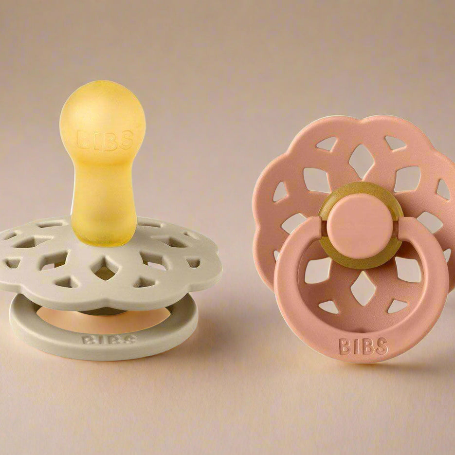 Pack 2 Chupetas BIBS boheme - Vanilla/Peach - Mini-Me - Baby & Kids Store