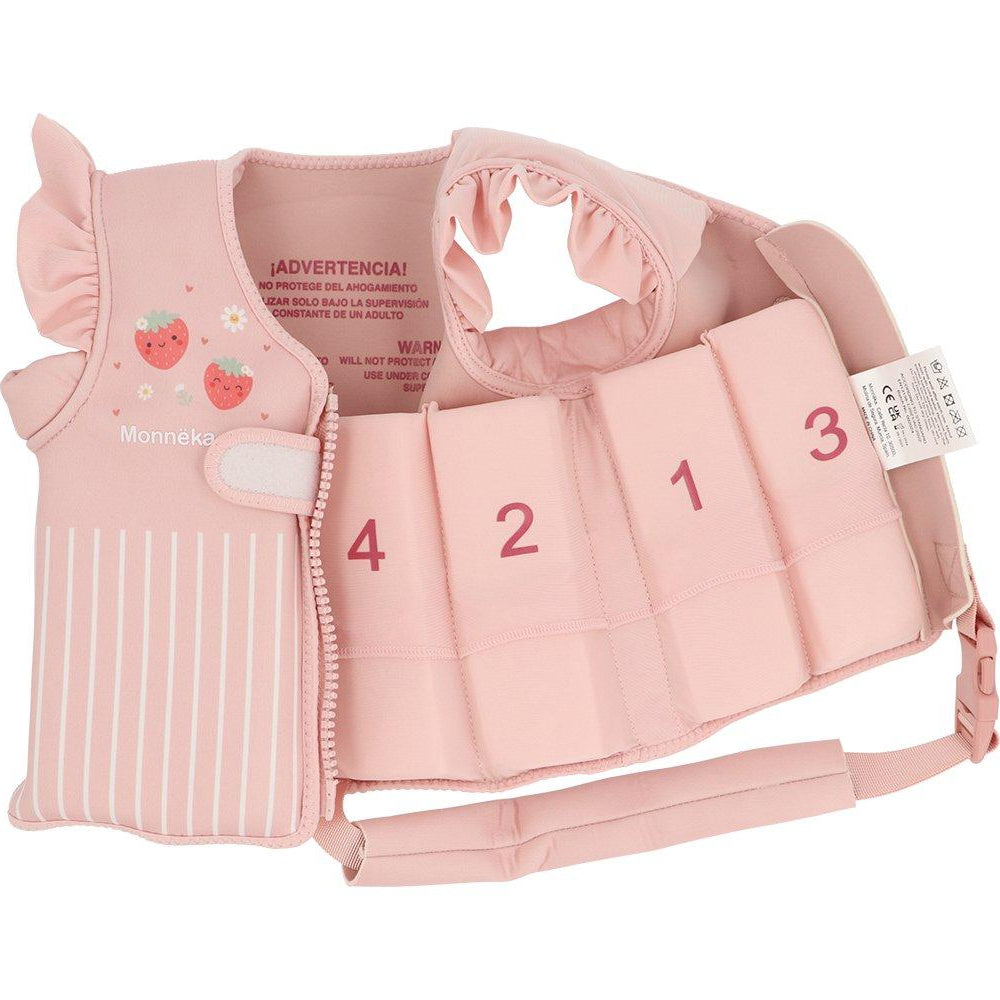 Colete Flutuador de Aprendizagem Monnëka Strawberries - Mini-Me - Baby & Kids Store