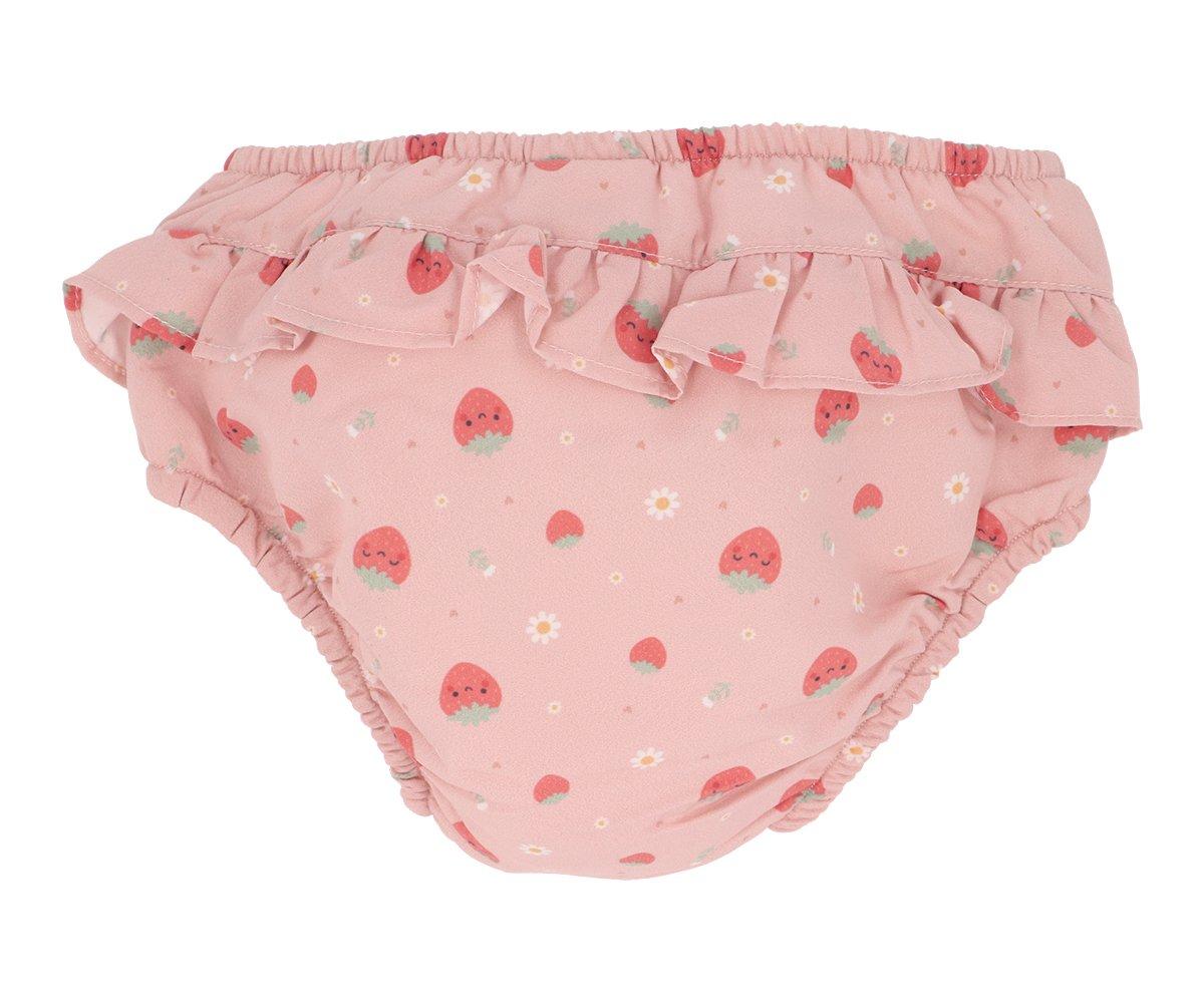 Cueca Fralda com Folhos Strawberries | Monneka - Mini-Me - Baby & Kids Store