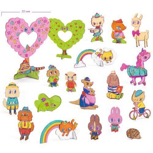 Mundo Kawaii – Constrói Figurinhas 3D | Djeco - Mini-Me - Baby & Kids Store