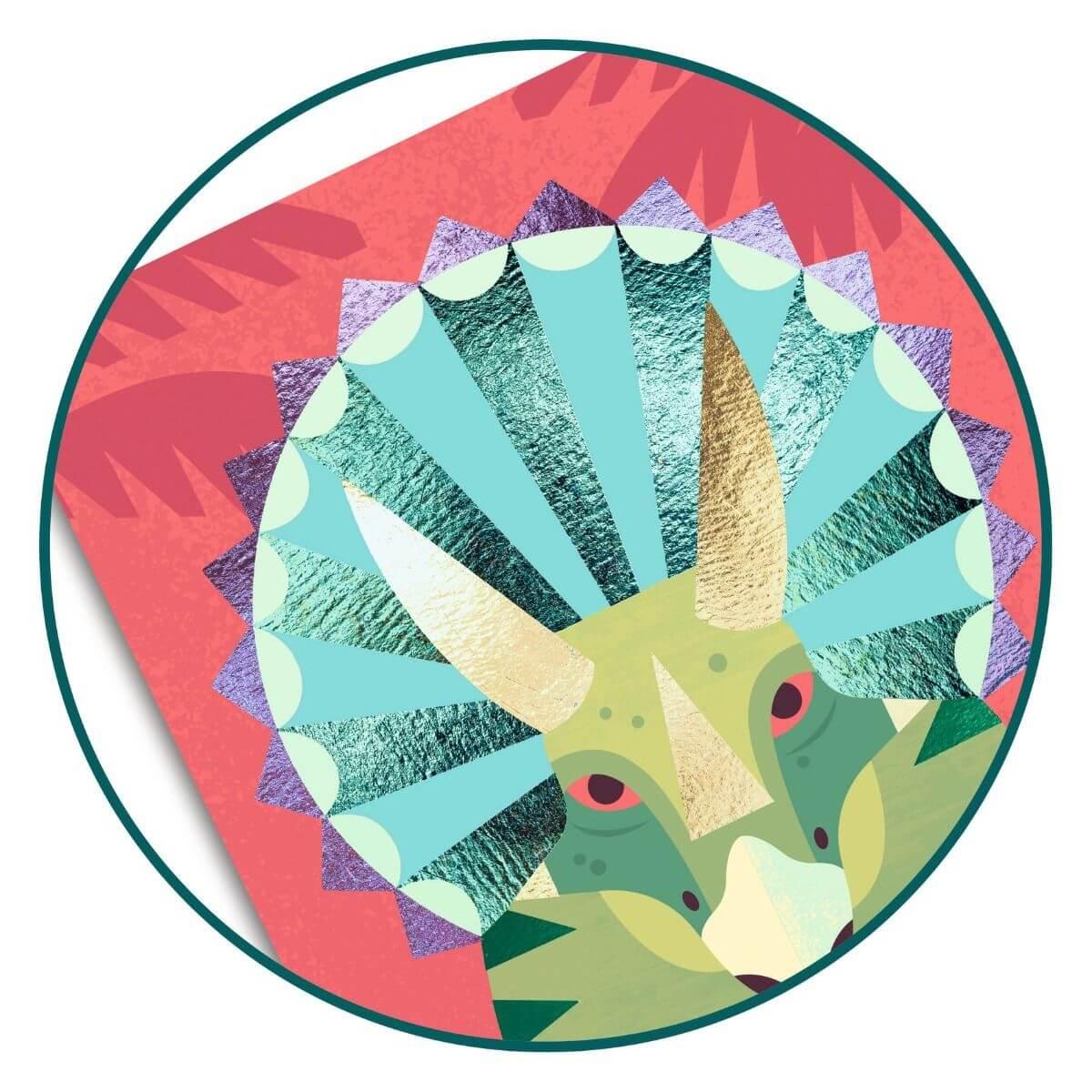 Atividade de Decorar com Glitter - Dinossauros | Djeco - Mini-Me - Baby & Kids Store