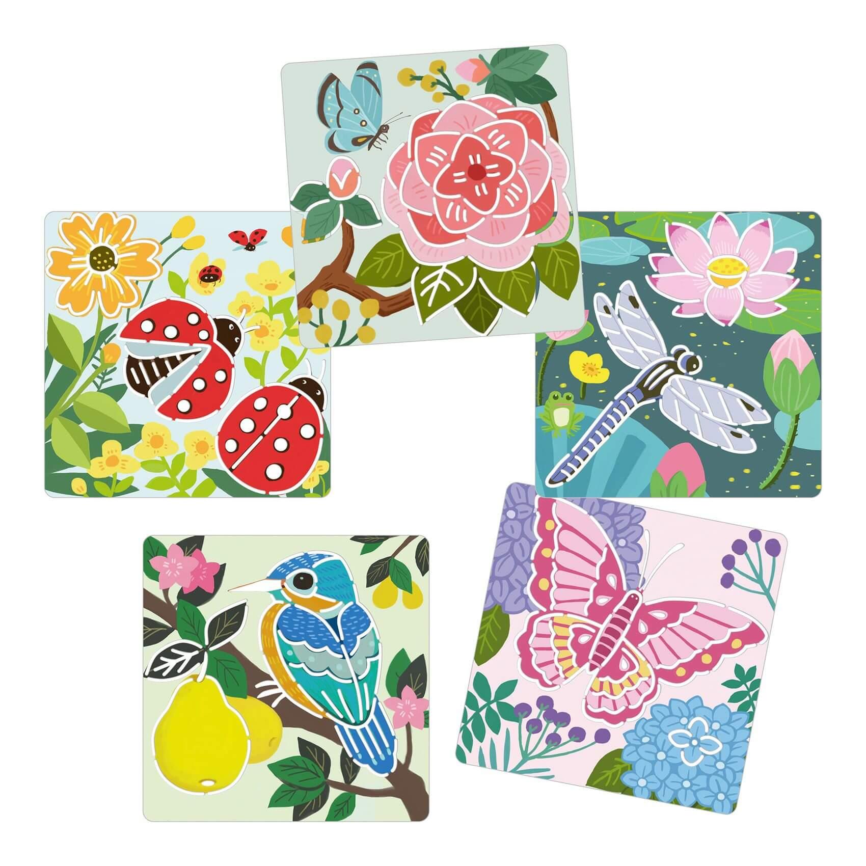 Kit de Stencils para Desenhar – Asas de Jardim | Djeco - Mini-Me - Baby & Kids Store