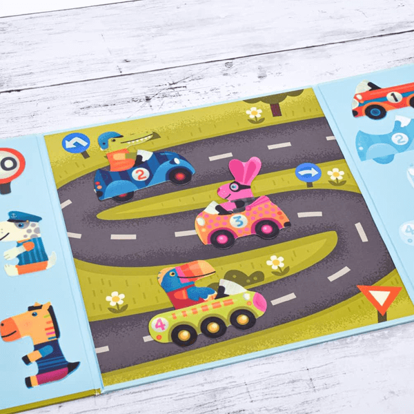 Djeco Atividades criativas com autocolantes removíveis - Carros - Mini-Me - Baby & Kids Store