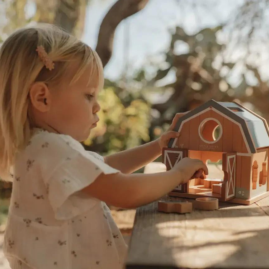 Cubo de Encaixe de formas – Little Farm | Little Dutch - Mini-Me - Baby & Kids Store