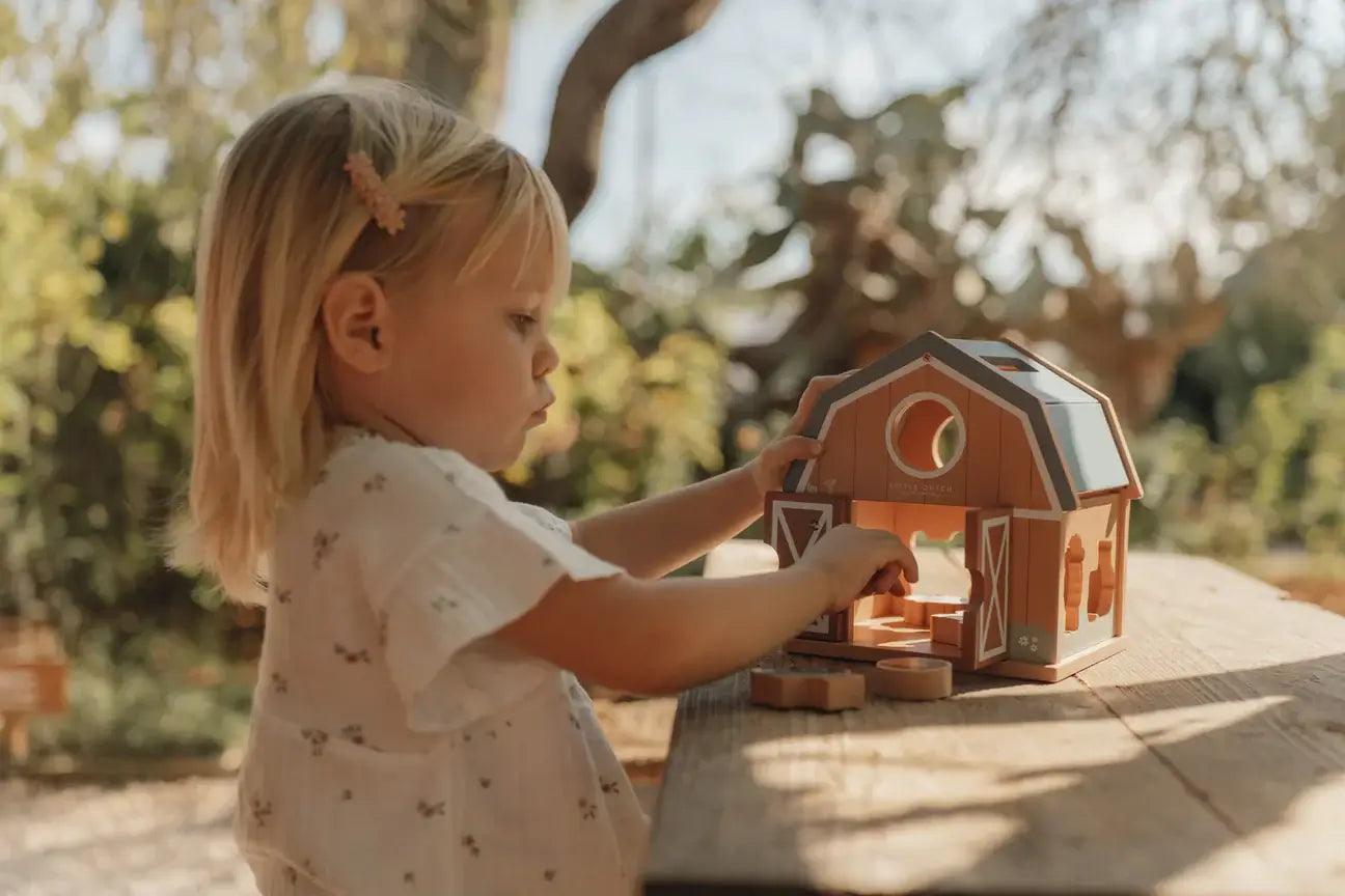 Cubo de Encaixe de formas – Little Farm | Little Dutch - Mini-Me - Baby & Kids Store