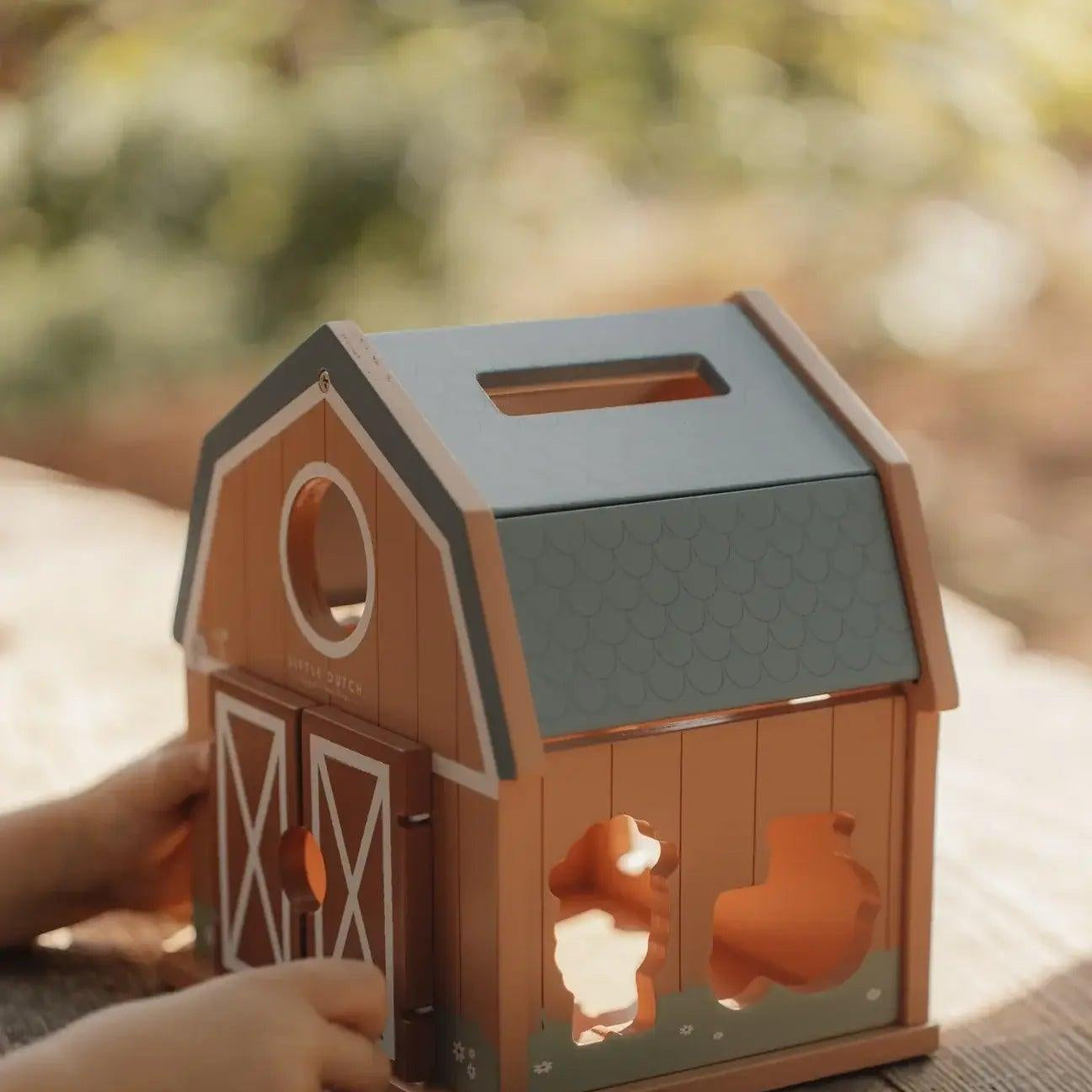 Cubo de Encaixe de formas – Little Farm | Little Dutch - Mini-Me - Baby & Kids Store