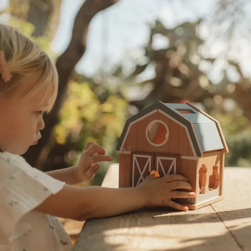 Cubo de Encaixe de formas – Little Farm | Little Dutch - Mini-Me - Baby & Kids Store