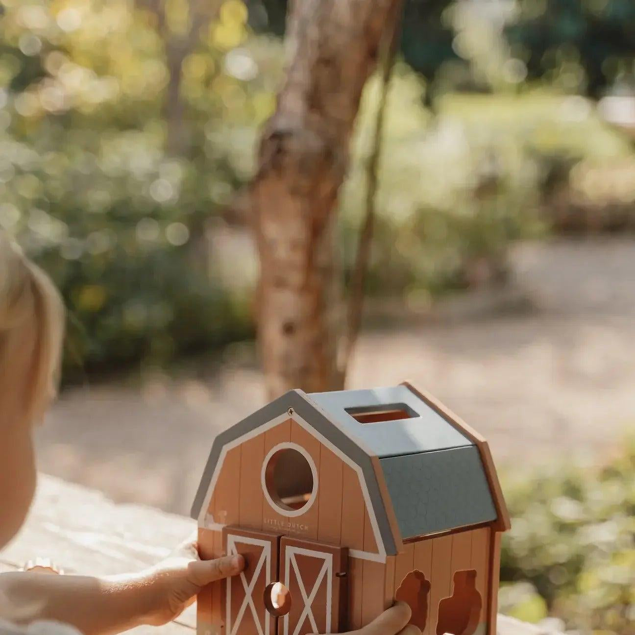 Cubo de Encaixe de formas – Little Farm | Little Dutch - Mini-Me - Baby & Kids Store