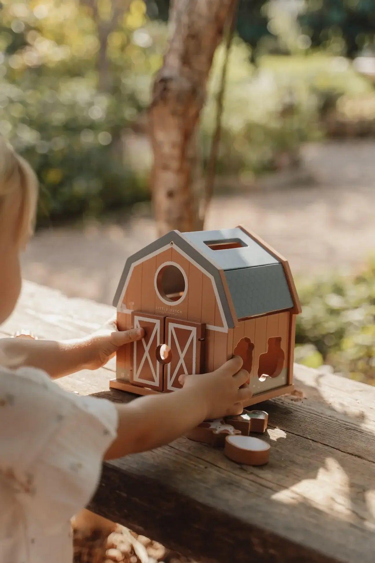 Cubo de Encaixe de formas – Little Farm | Little Dutch - Mini-Me - Baby & Kids Store