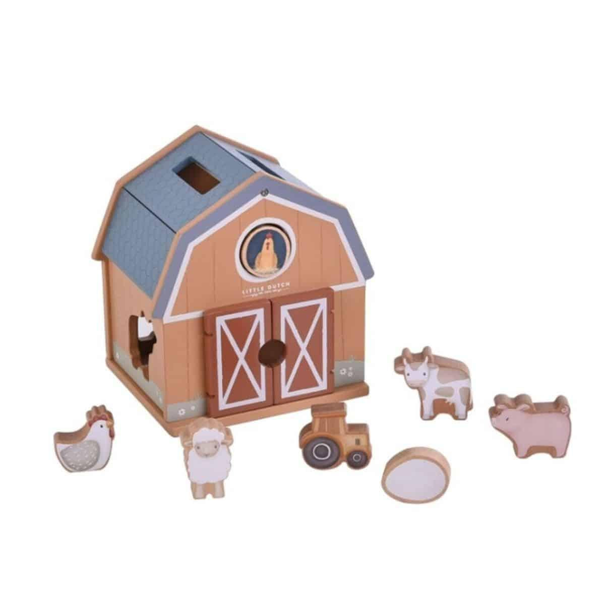 Cubo de Encaixe de formas – Little Farm | Little Dutch - Mini-Me - Baby & Kids Store