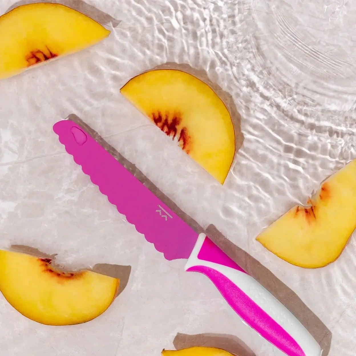 Kiddikutter - Faca de cozinha para autonomia da criança - Pink - Mini-Me - Baby & Kids Store