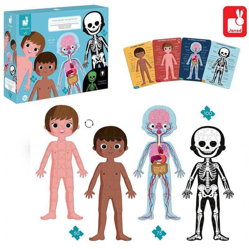 Puzzle Educativo gigante Corpo Humano | Janod - Mini-Me - Baby & Kids Store