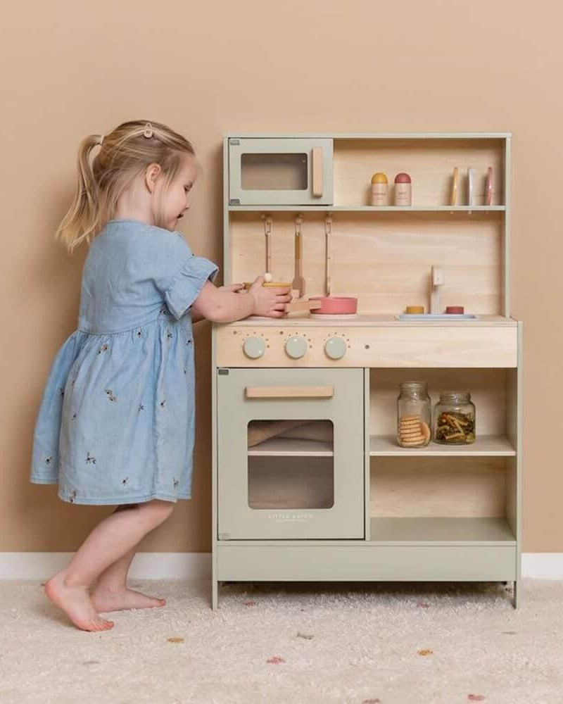 Cozinha de madeira - menta FSC | Little Dutch - Mini-Me - Baby & Kids Store