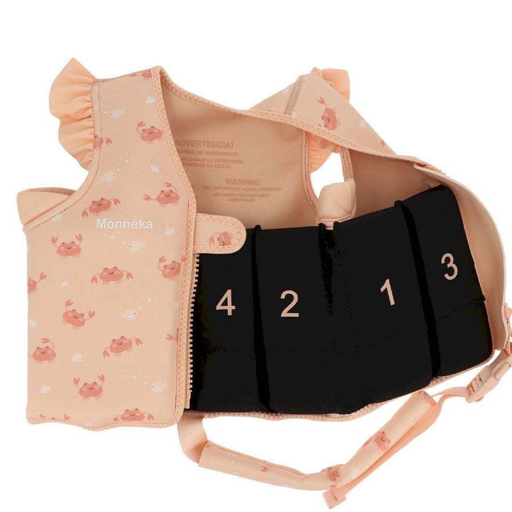 Colete de flutuação 3-6 anos - Crab Coral | Monneka - Mini-Me - Baby & Kids Store