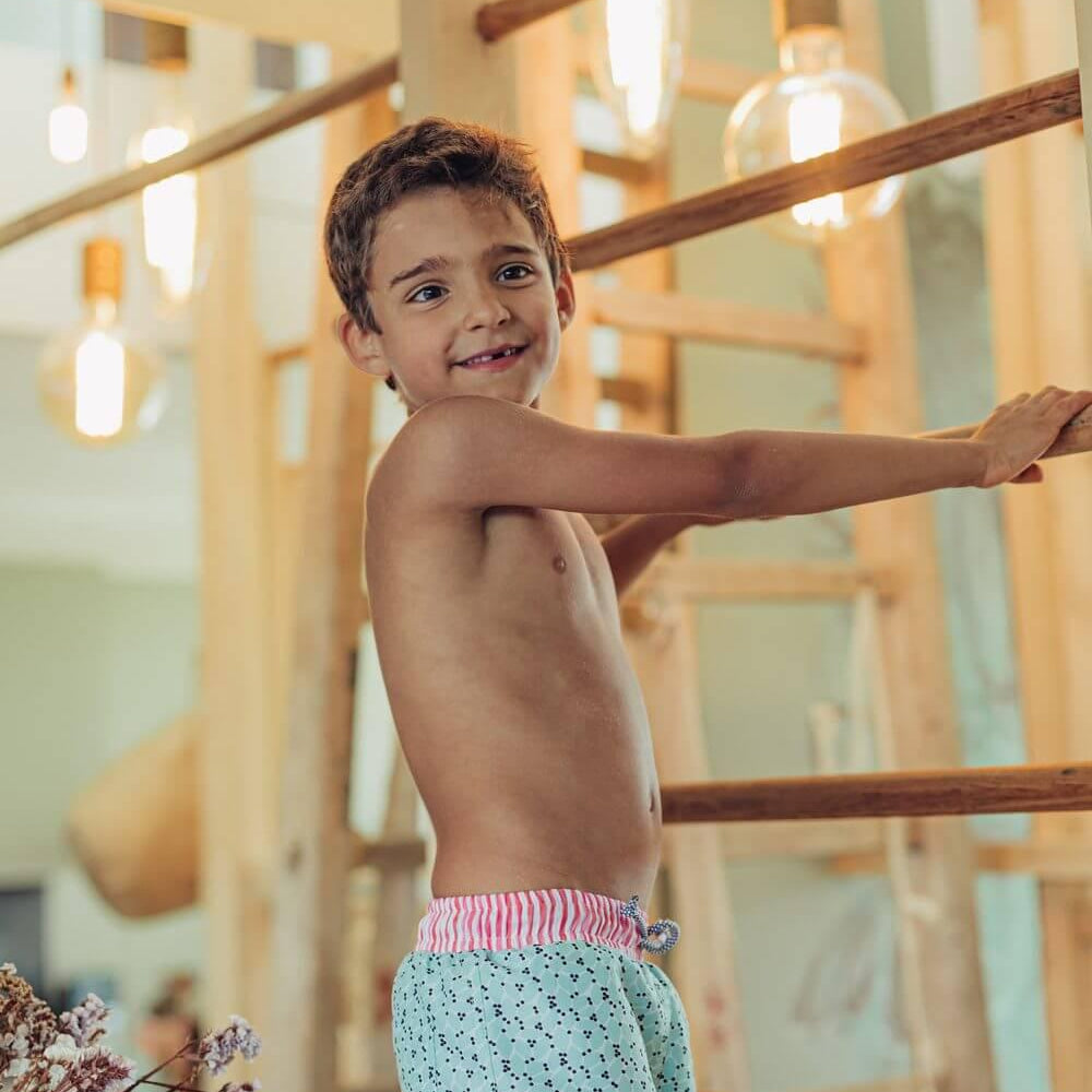 Calções de banho menino - Green Leafs - 3 anos - Mini-Me - Baby & Kids Store