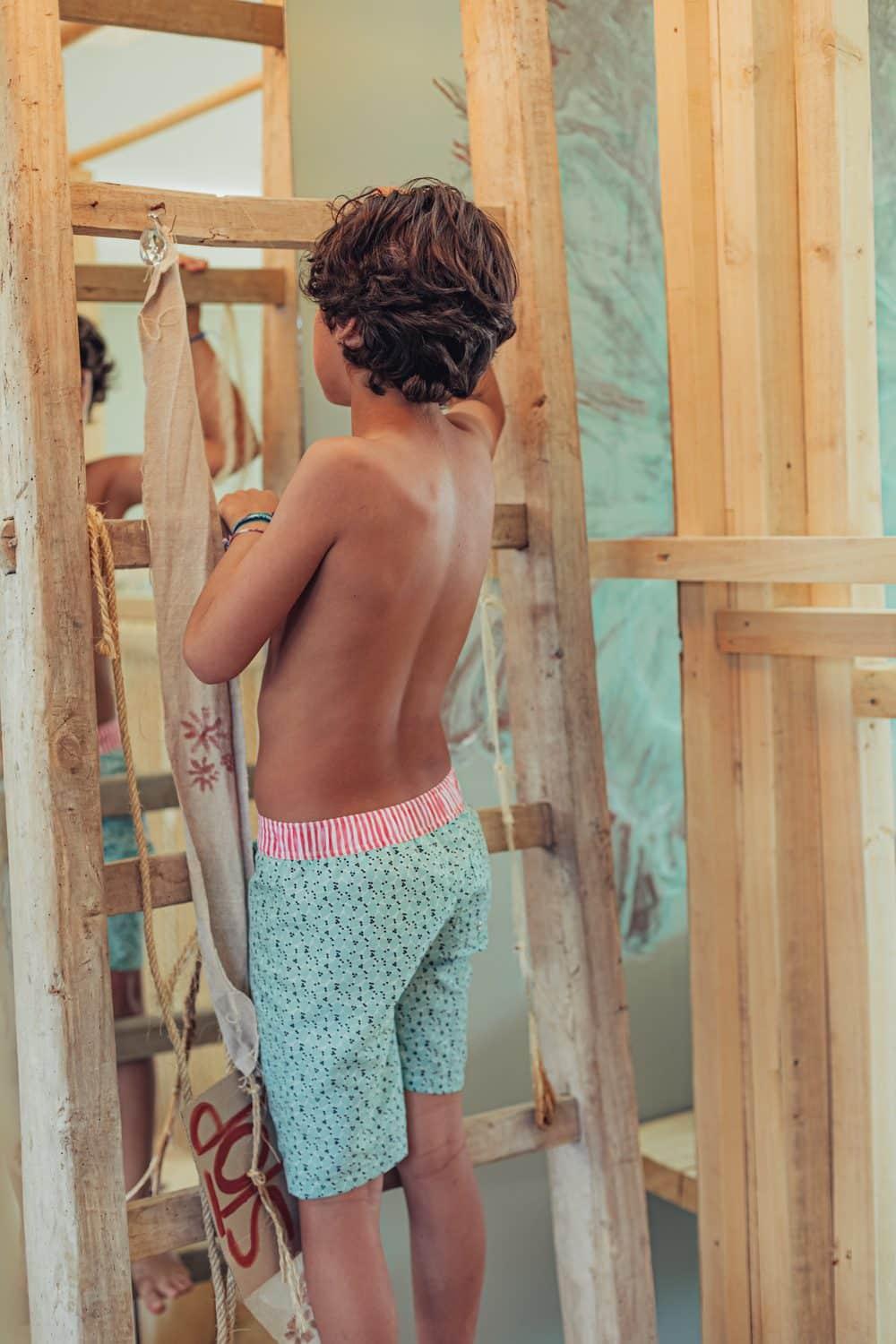 Calções de banho menino - Green Leafs - 3 anos - Mini-Me - Baby & Kids Store