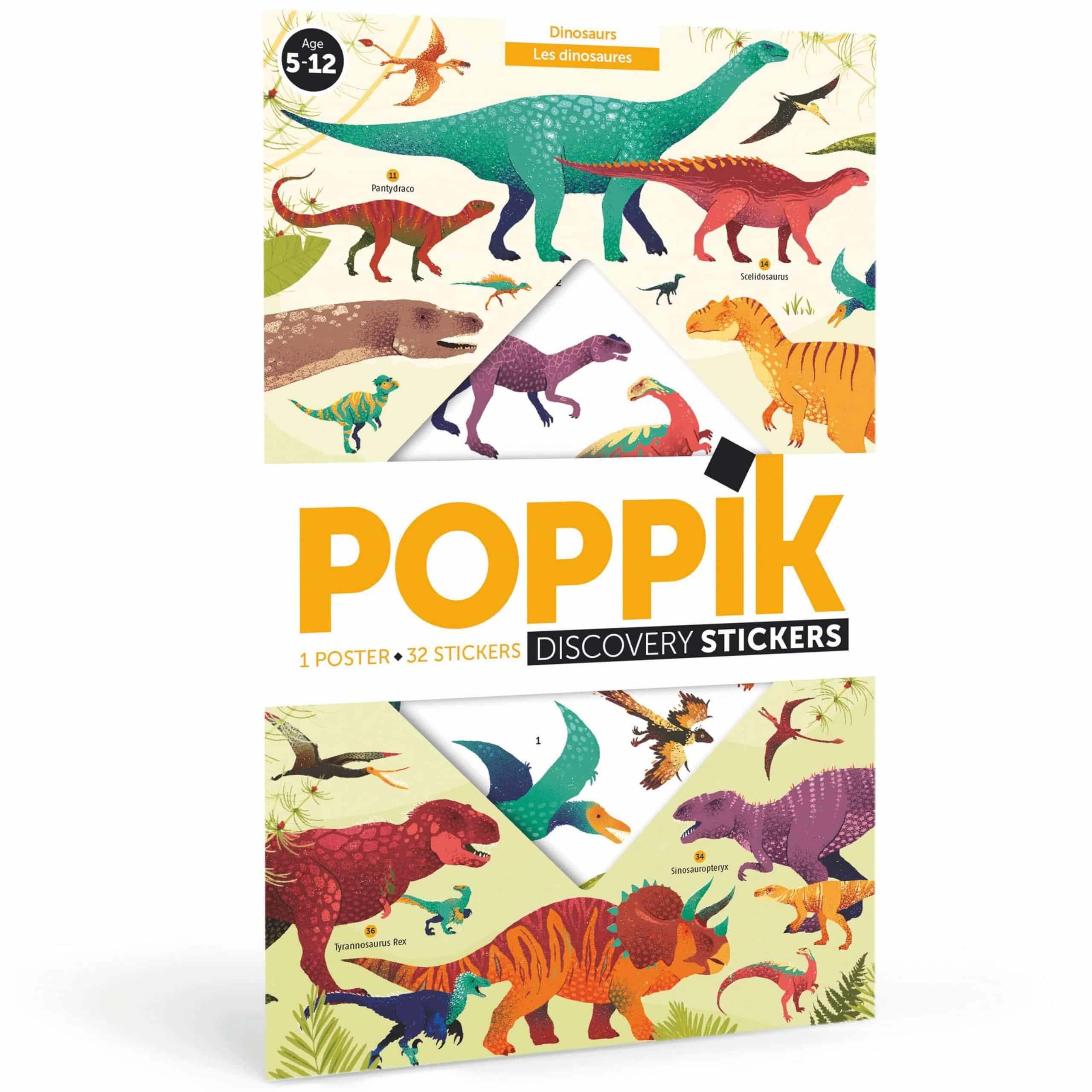 Autocolantes + Poster Discovery - Dinossauros | Poppik - Mini-Me - Baby & Kids Store