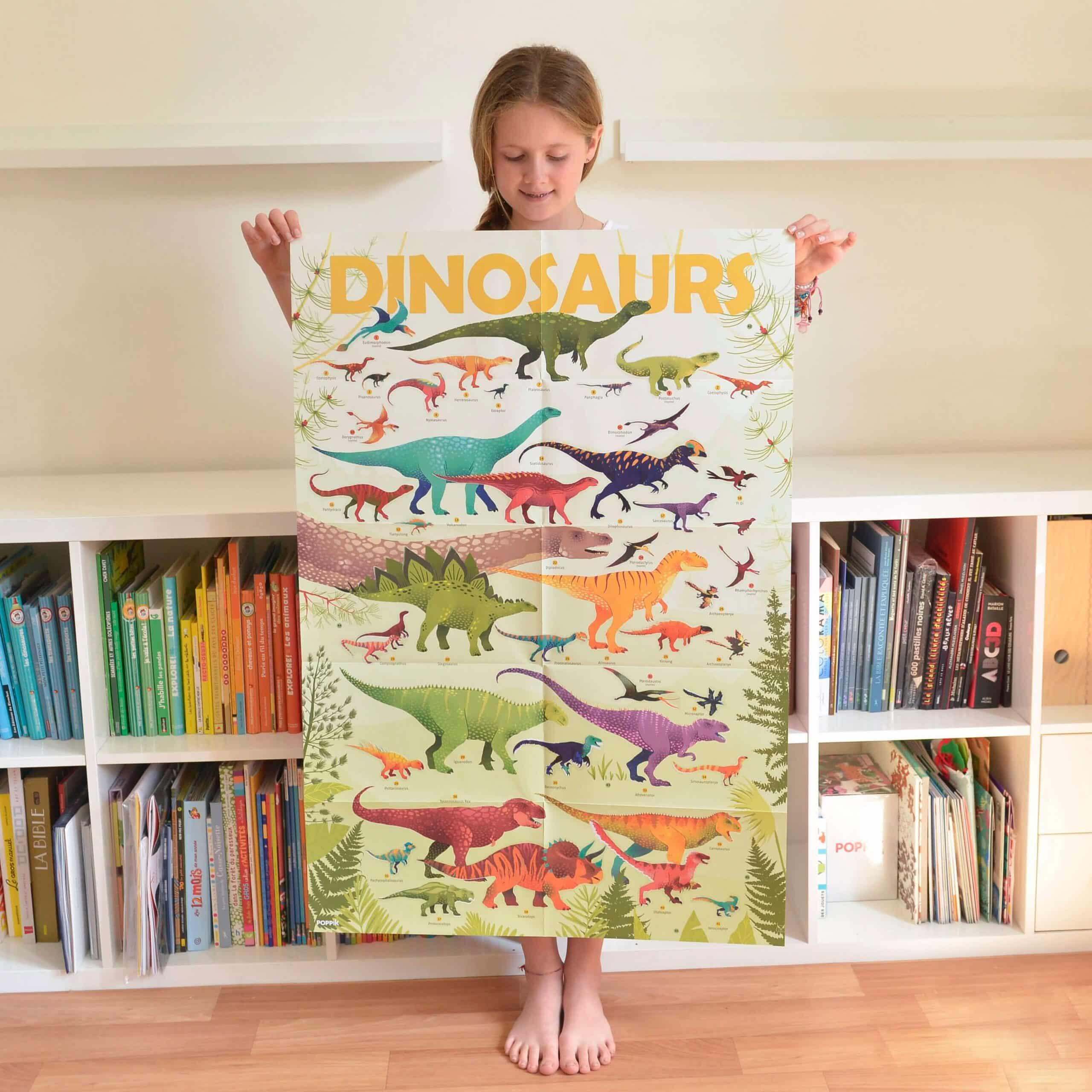 Autocolantes + Poster Discovery - Dinossauros | Poppik - Mini-Me - Baby & Kids Store