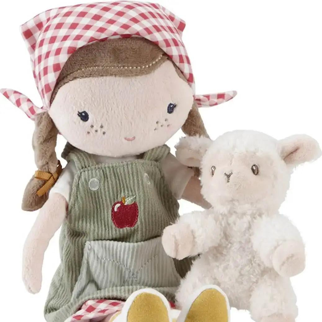 Boneca Rosa - Agricultora com Ovelha 35cm | Little Dutch - Mini-Me - Baby & Kids Store