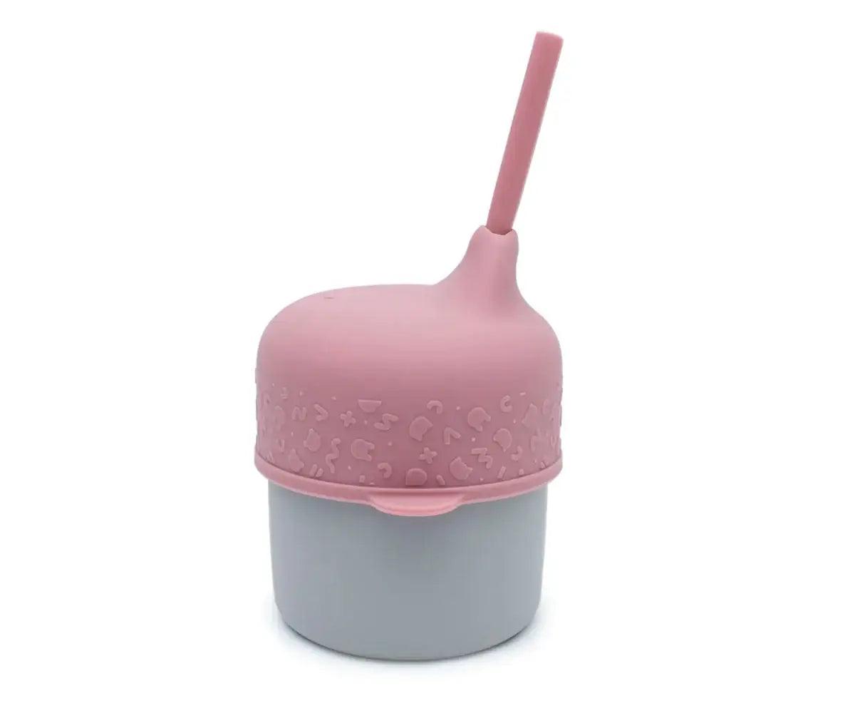 Tampa com palhinha para Copo Sippie Dusty Pink - Mini-Me - Baby & Kids Store
