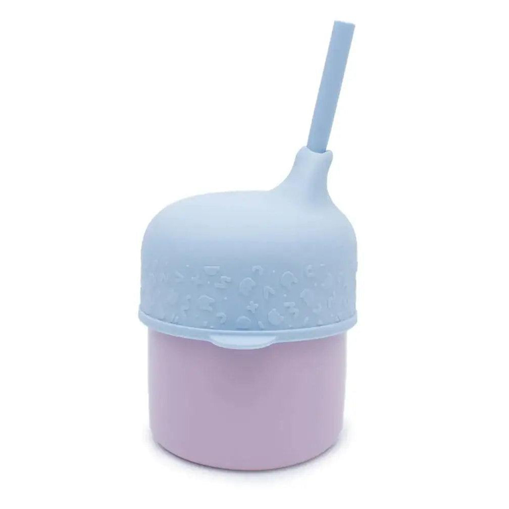 Tampa com palhinha para Copo Sippie Powder Blue - Mini-Me - Baby & Kids Store