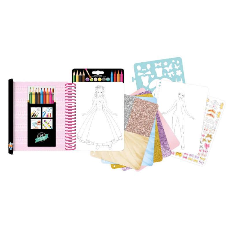 Sketchbook - Caderno de desenhos de moda - vestidos de princesa | BUKI - Mini-Me - Baby & Kids Store
