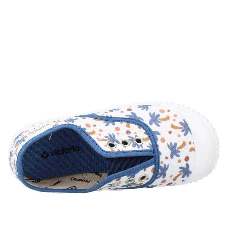 Victoria Sapatilhas de Elástico com palmeiras - Jeans - Mini-Me - Baby & Kids Store