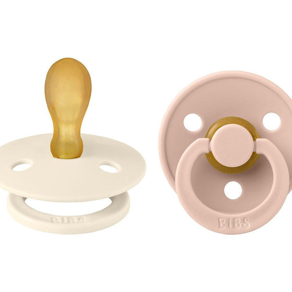 2 Chupetas BIBS Colour Fisiológica Ivory/Blush - Mini-Me - Baby & Kids Store