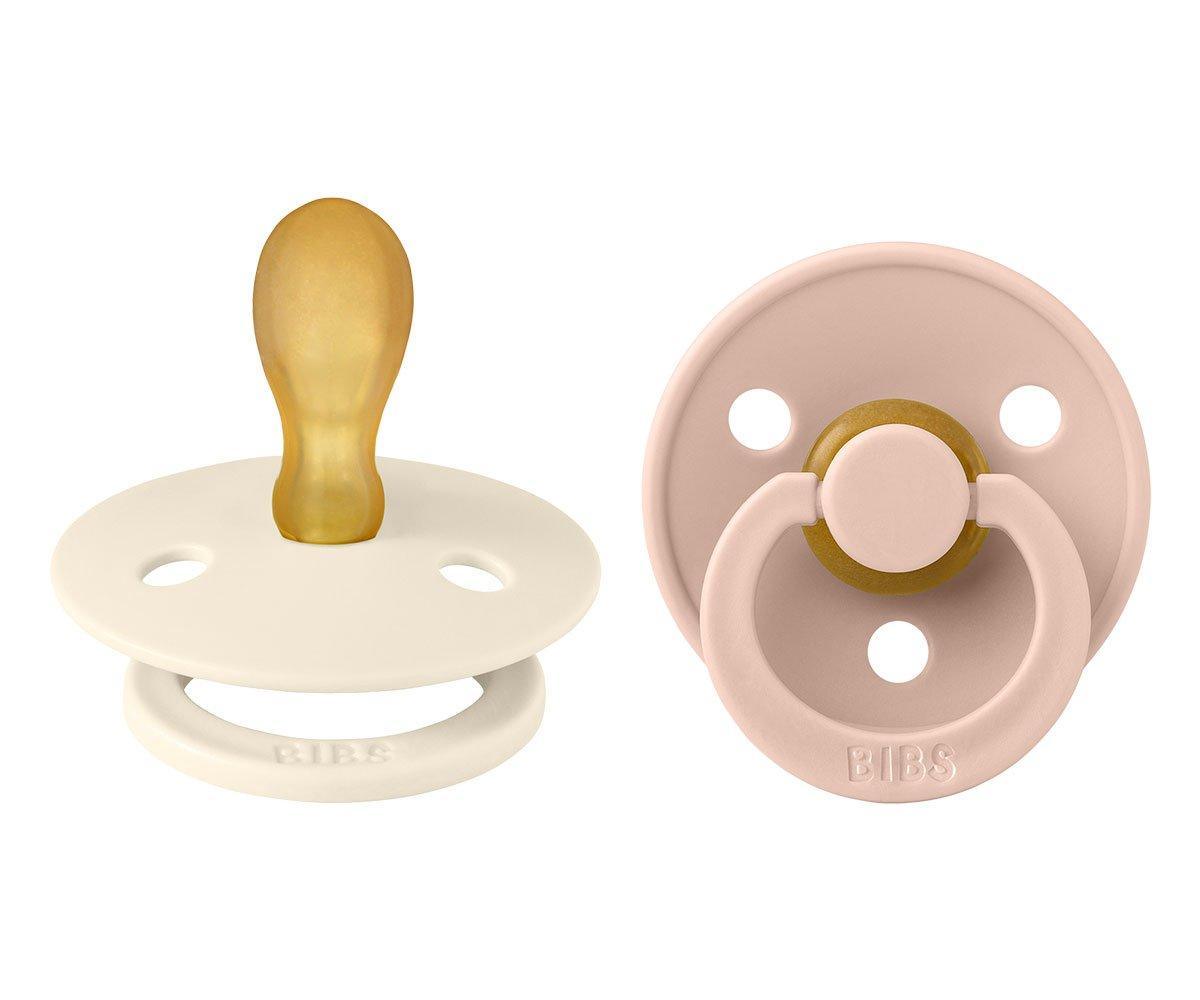 2 Chupetas BIBS Colour Fisiológica Ivory/Blush - Mini-Me - Baby & Kids Store