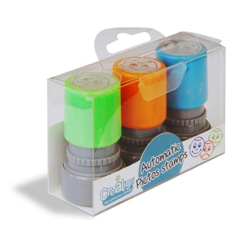 3 carimbos emoções /smileys | Créa Lign - Mini-Me - Baby & Kids Store