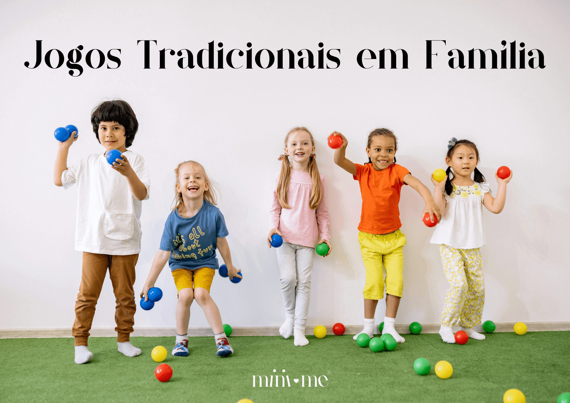 Crianças se divertindo com jogos tradicional em família, promovendo união e alegria.